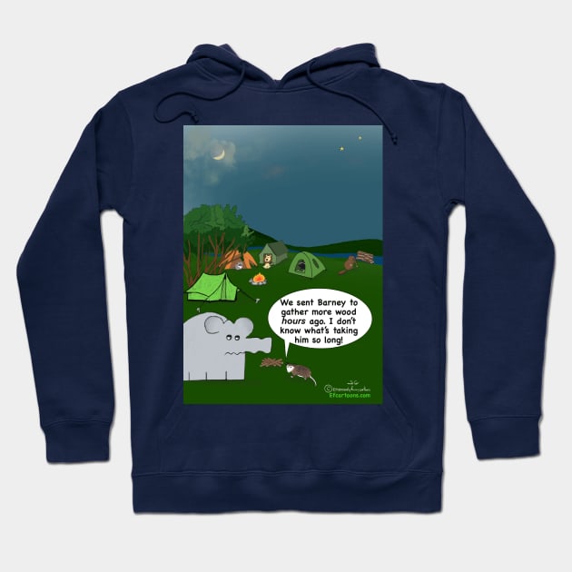 Enormously Funny Cartoons Camping Issues Hoodie by Enormously Funny Cartoons